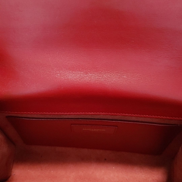 Ysl Red Calfskin Kate Tassel Bag - Picture 2 of 6